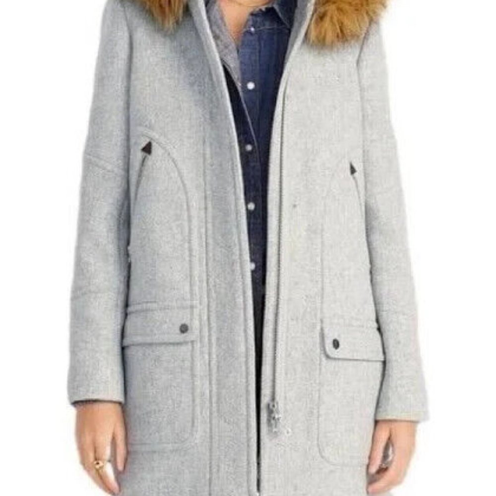 New chateau parka in Italian stadium-cloth wool - Heather Dusk - Size 22